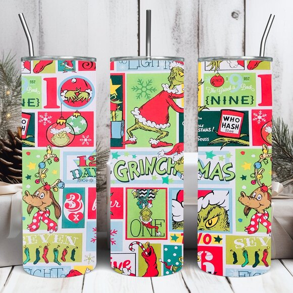Other - 12 Days of Christmas Grinch 20 oz Tumbler